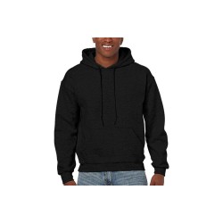 Black Men's Fleece Hooded Sweatshirt